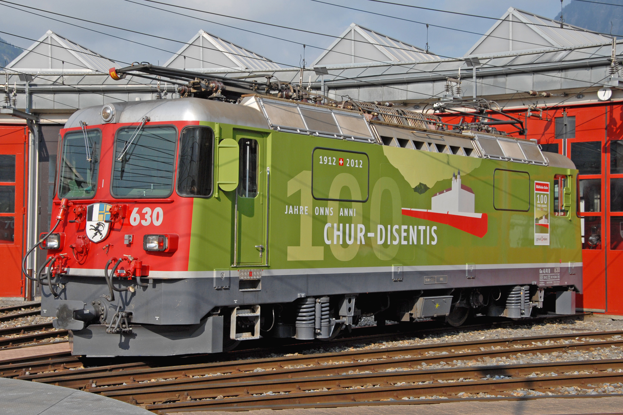 RhB Ge 4/4 II 630 "100 Jahre Chur - Disentis" Sound