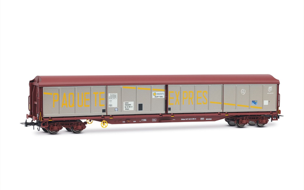 RENFE, 4-achs. DDJP-Wagen „Paquete-Expres“, mit vertauschten