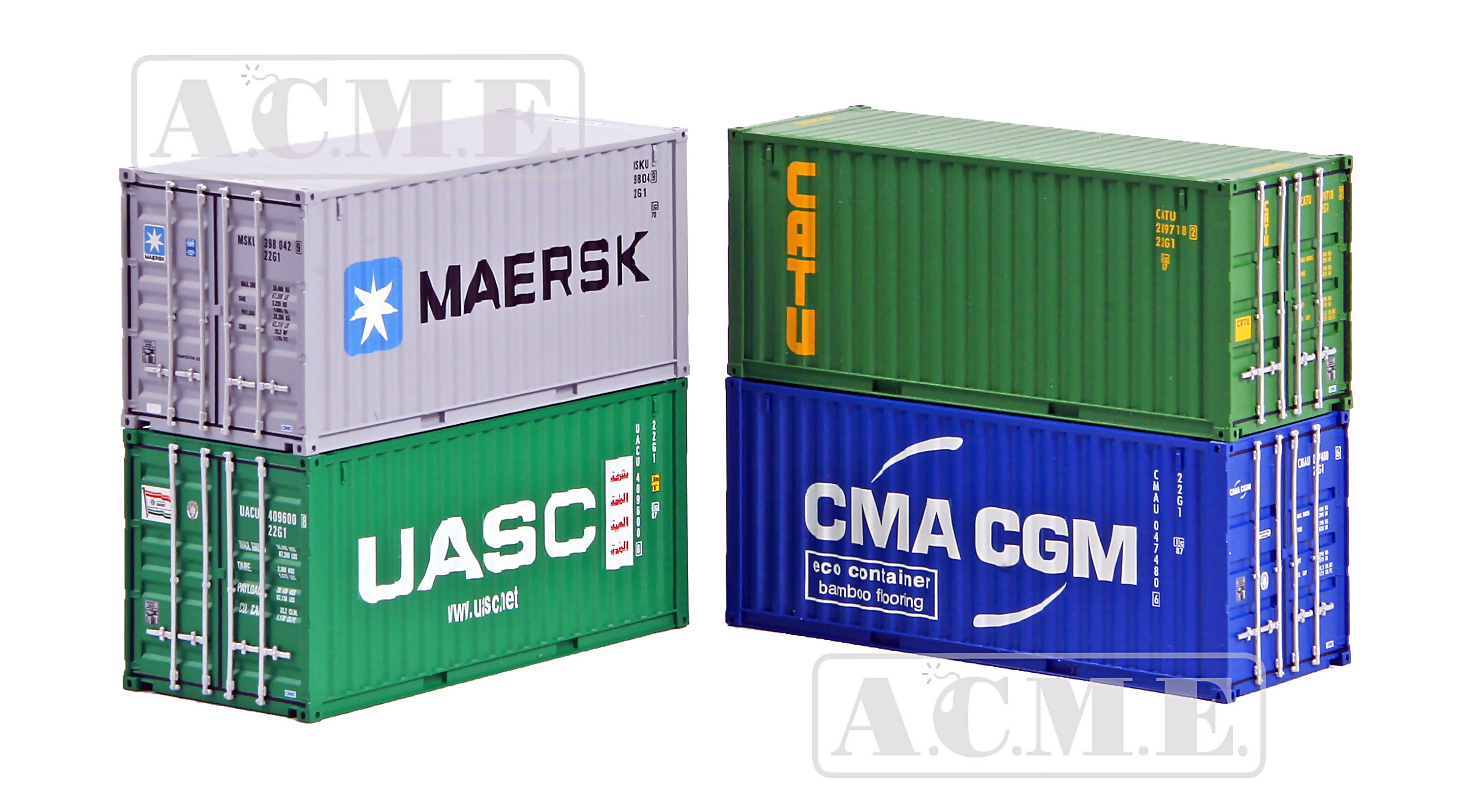 Cont.Set  4-tl. CATU,MAERSK,CMA,CGM
