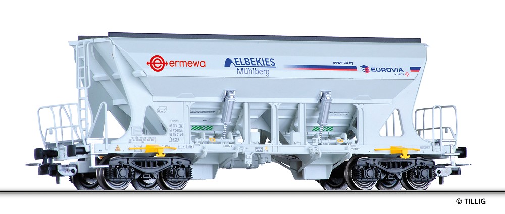 Selbstentladewagen der Ermewa / EUROVIA