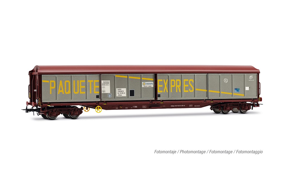 RENFE, 4-achs. DDJP-Wagen „Paquete-Expres“, mit vertauschten