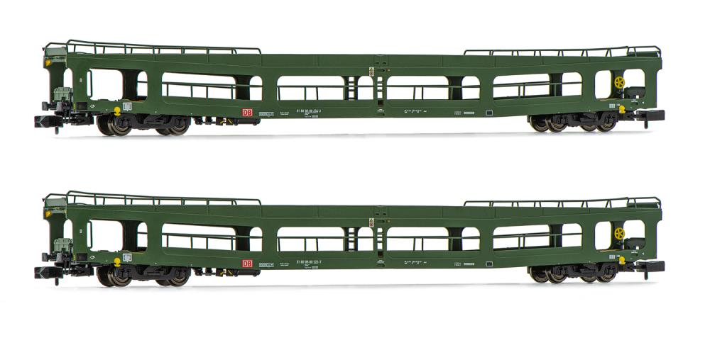 DB AG,2er-Set Autotransportwg. DDm, grün, Epoche V
