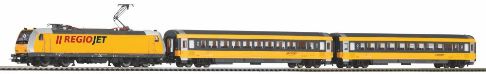 PSC light S-Set Regiojet Personenzug BR 386 mit 2 Wagen A-Gl