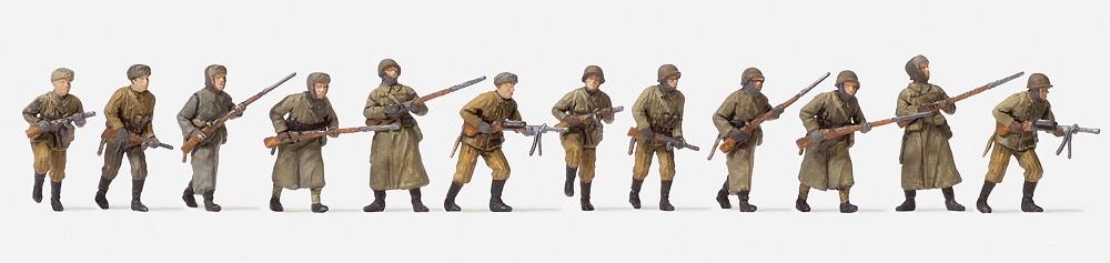 Angreifende Infanterie. Winteruniform. UdSSR 1941-45. 12 unb