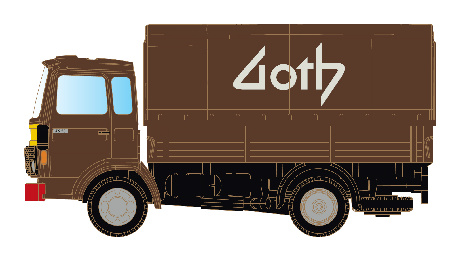 Renault JK75 mit Pritsche/Plane, GOTH (CH)