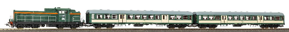 S-Set Diesellok SP42 + zwei Nahverkehrswg. PKP V A-Gleis & B
