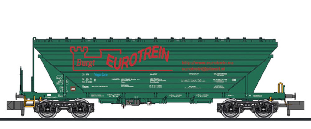 Getreidetransportw. Uagpps, "Burgt EUROTREIN", SK, grün, Ep.