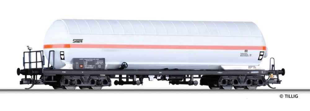 Gaskesselwagen „SOGEFA Waggonvermietung GmbH“, eingestellt b