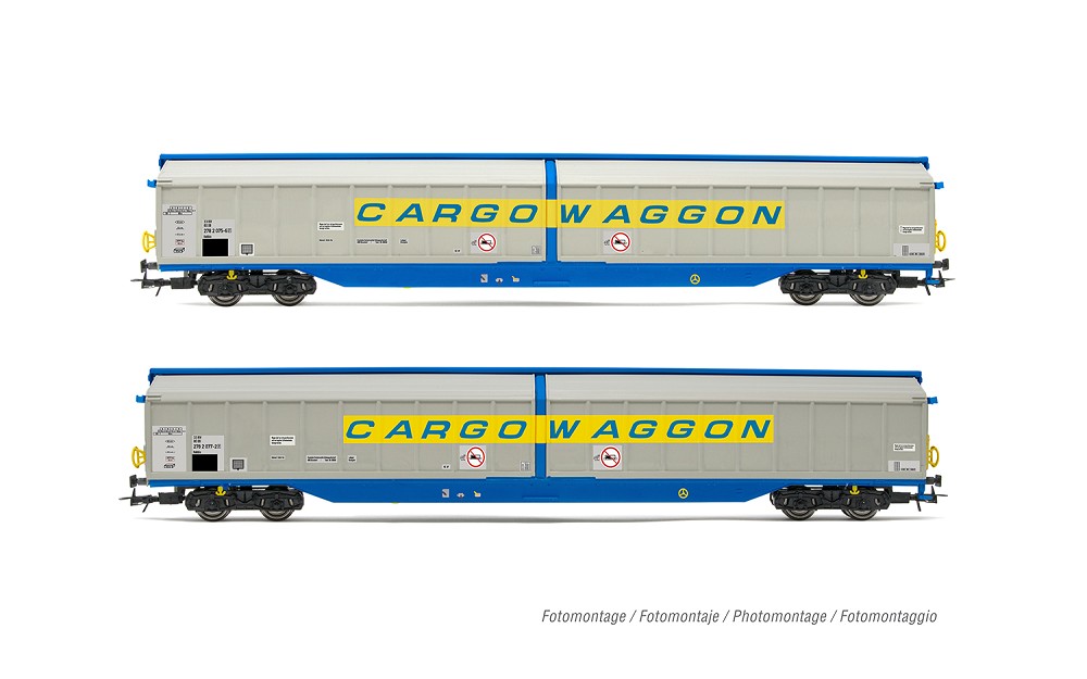 DB, 2-tlg. Set Schiebewandwagen in silberner Lackierung, „Ca