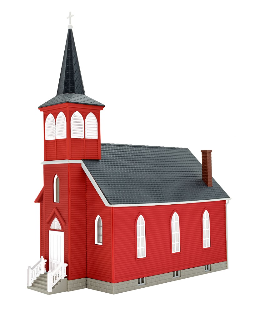 H0 Landkirche mit LED-Beleuch
