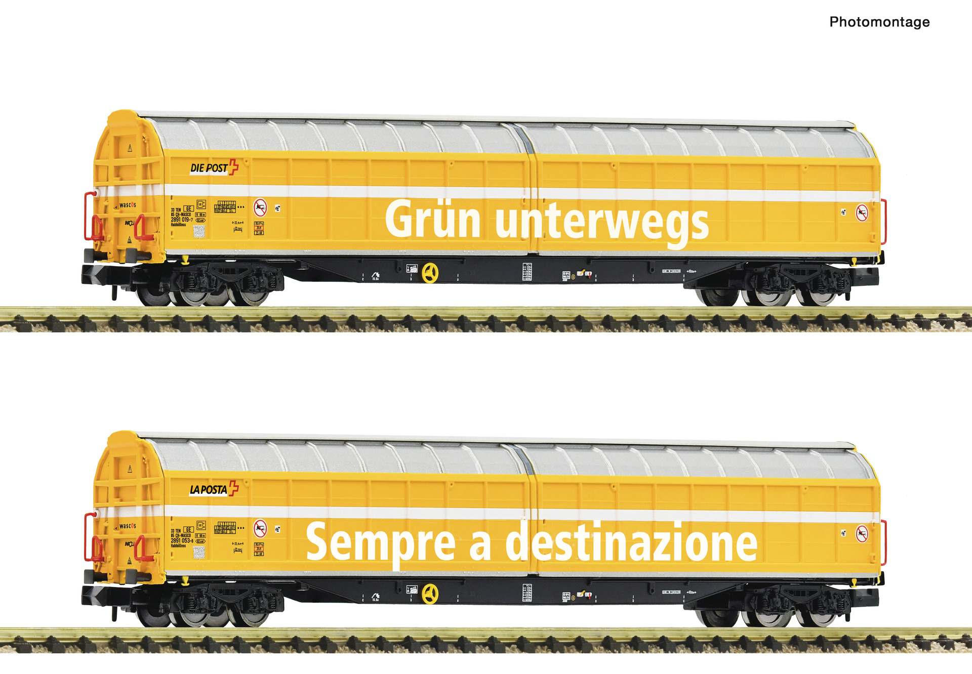 2-tlg. Set: Großraum-Schiebewandwagen