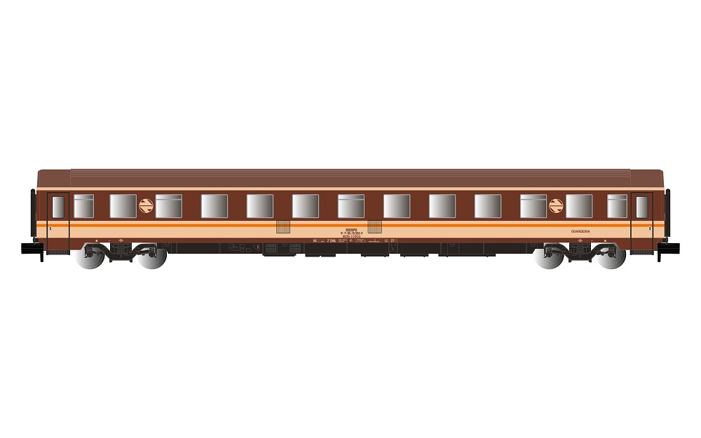 RENFE, „Guardería“-Wagen 10500, in „Estrella“-Farbgebung, Ep