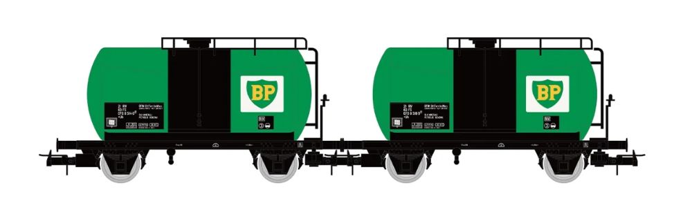 FS, 2-tlg. Set 2-achs. Kesselwagen „BP“, Ep. IV