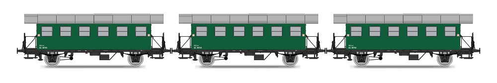 3er Set Personenwagen BiH ÖBB, Ep.III, grün