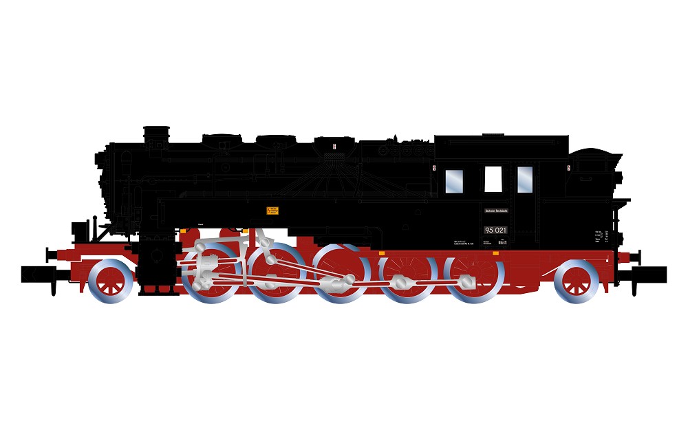 DR, Dampflokomotive 95 021, kohlegefeuert, mit modernisierte