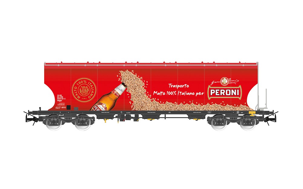 4-achs. Getreidesilowagen „Trasporto Malto 100% Italiano per