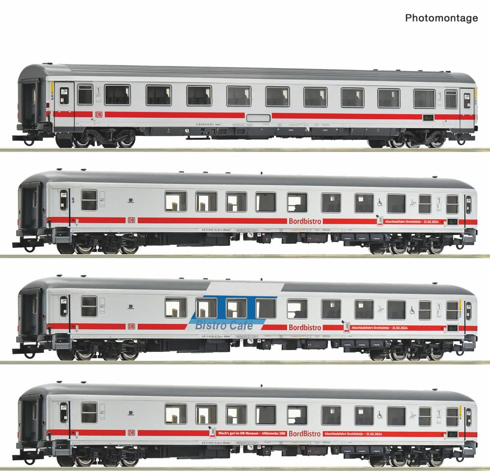 4er Set Personenwagen 'Abschiedsfahrt Drehfalttüren", DBAG,