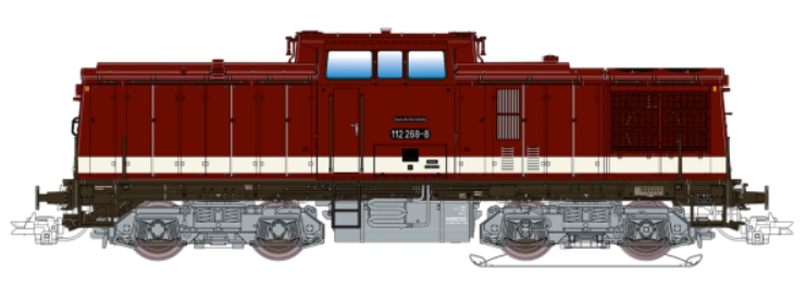 Diesellok, H0, V100 DR, 112 268 DR, altrot, Ep IV, Vorbildzu