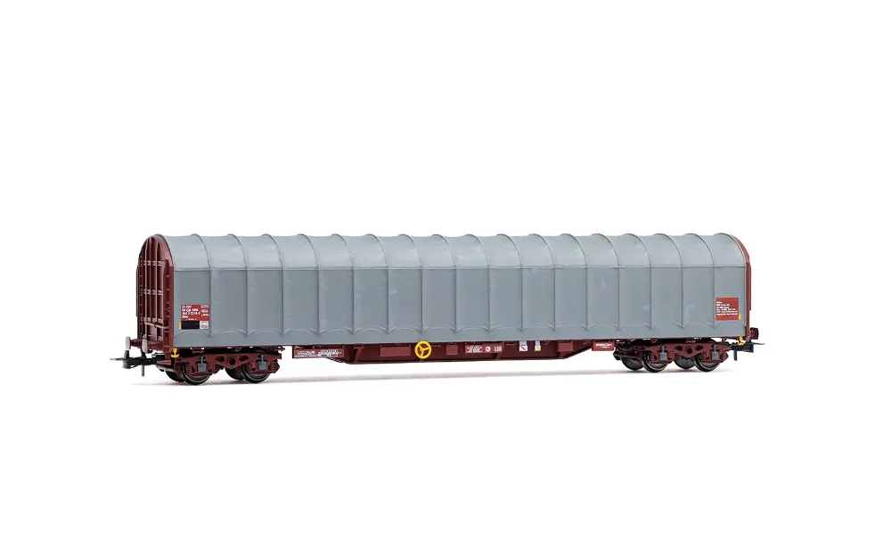 SBB, 4-achs. Schiebeplanenwagen der Bauart Rilns mit Ausbess