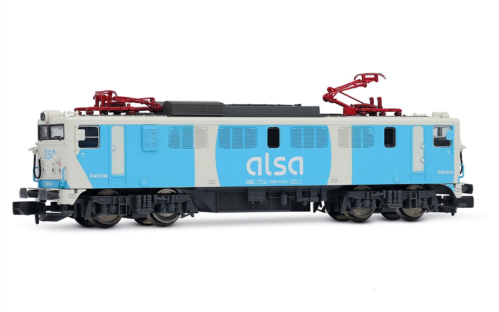 ALSA, Elektrolokomotive 269-413, weiß/blaue Farbgebung, Ep. ALSA, Elektrolokomotive 269-413, weiß/blaue Farbgebung, Ep.