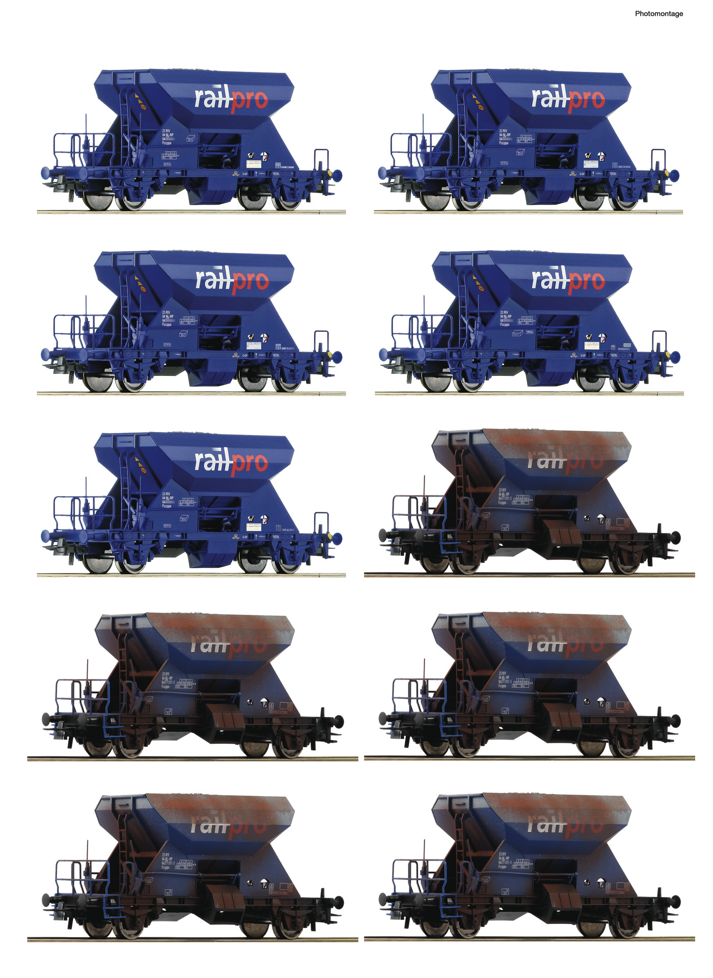 10er Display Schotterwagen Railpro