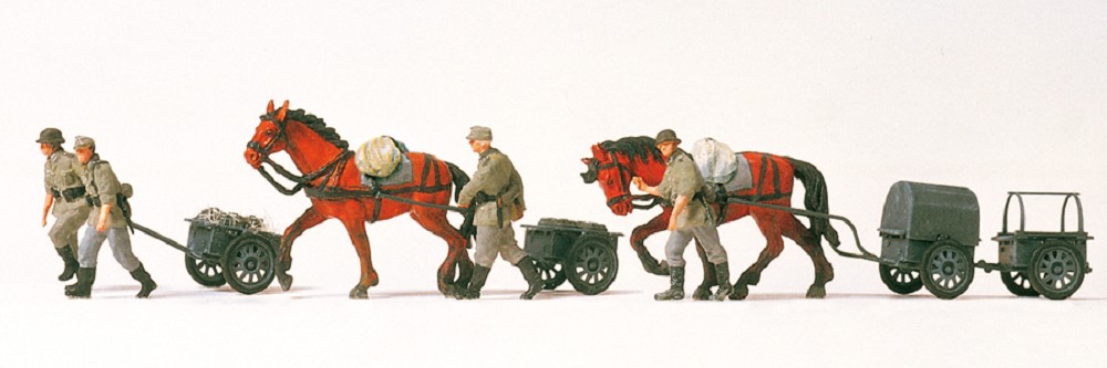 4 Infanteriekarren If8. Hand- und Pferde DR 1939-45. Bausatz