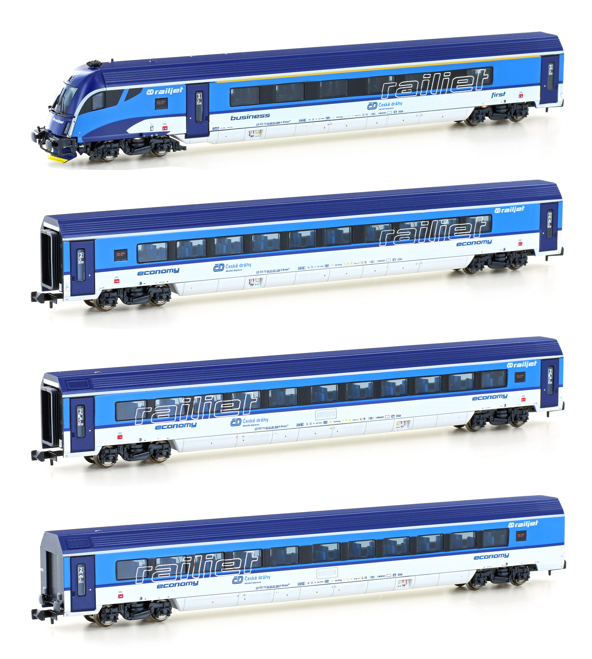 4er Set Personenwagen CD Railjet, Ep.VI, Set 1