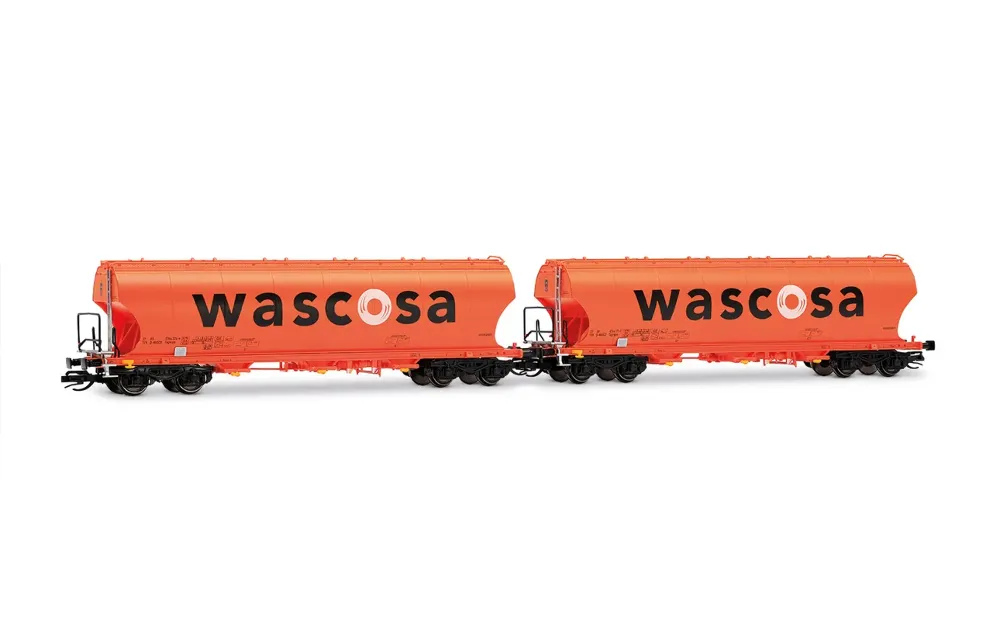 D-WASCOSA, 2-tlg. Set 4-achs. Getreidesilo-Wagen mit runden
