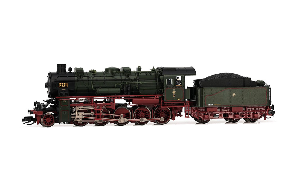 P.St.E.V., Dampflokomotive G 12, mit dreidomigem Kessel, in
