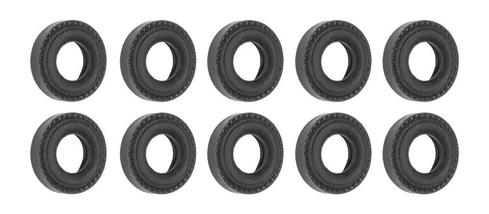 H0 Set Gummireifen, 10 Stück