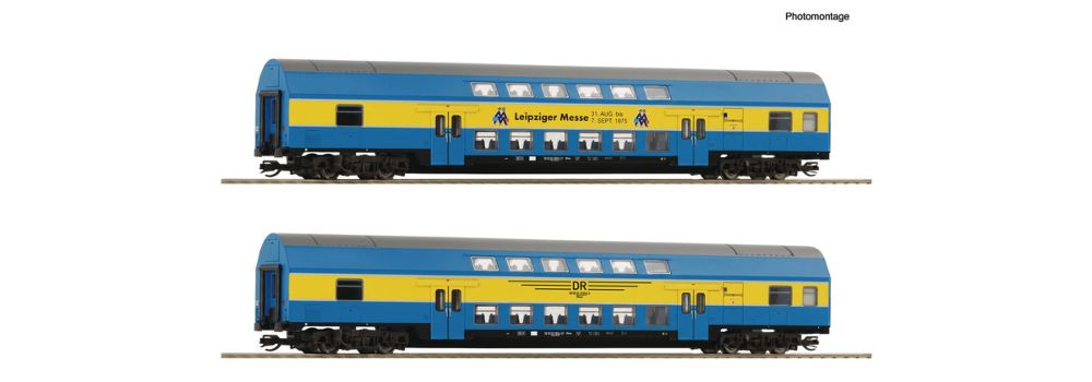 2er Set Doppelstockwagen DR "Messe Leipzig"