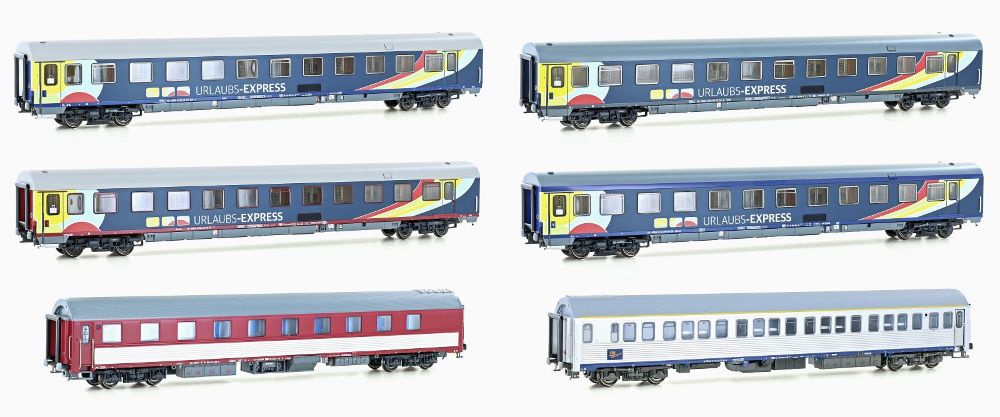 6er Set Nachtzugwagen Urlaubs-Express, Ep-VI, Set 1