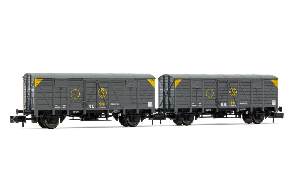 R.N., 2er-Set Ged.Wagen.,(2-achs),J3,Sindicato de la Naranja