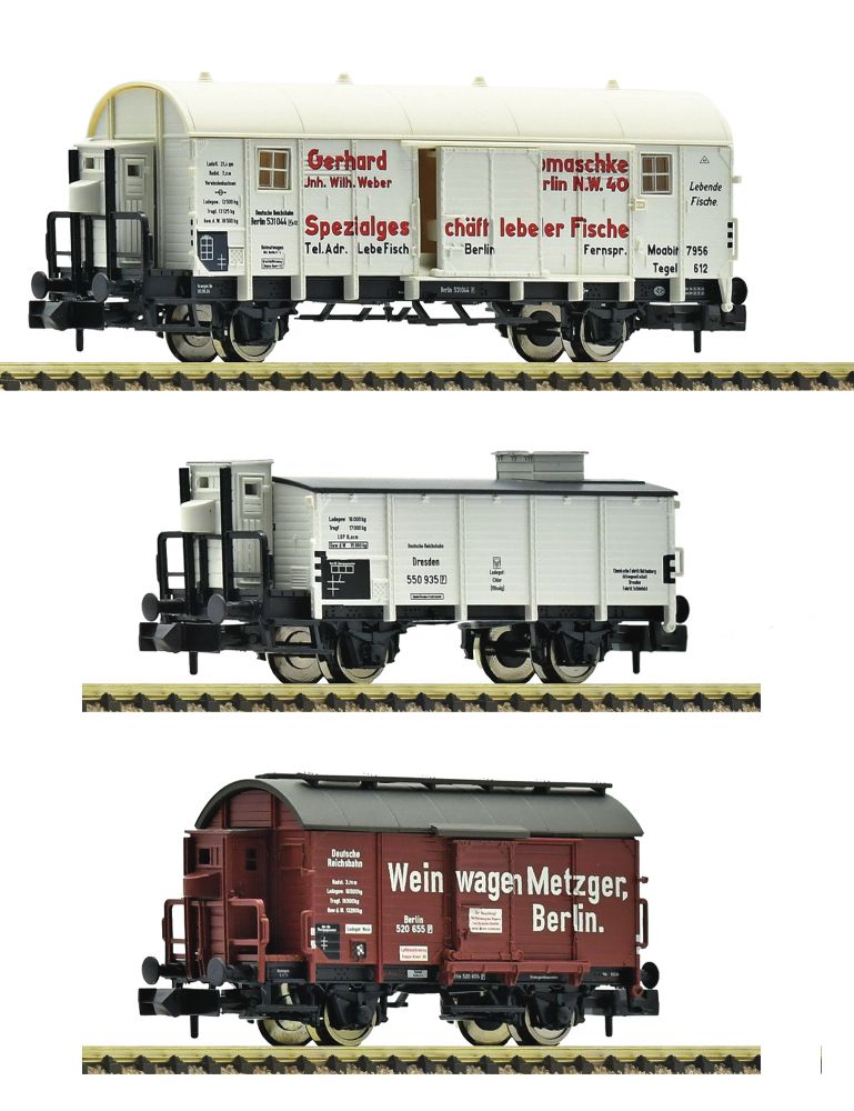 3er Set gedeckte Güterwagen DRB