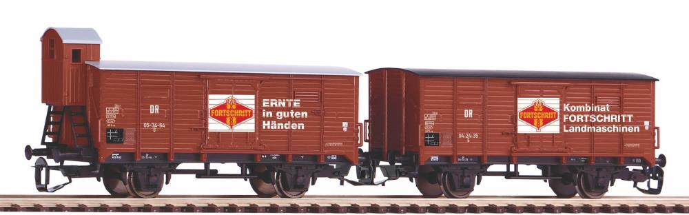 TT-2er Set Ged. Güterwg. G02 Fortschritt DR III m./o. Bhs.