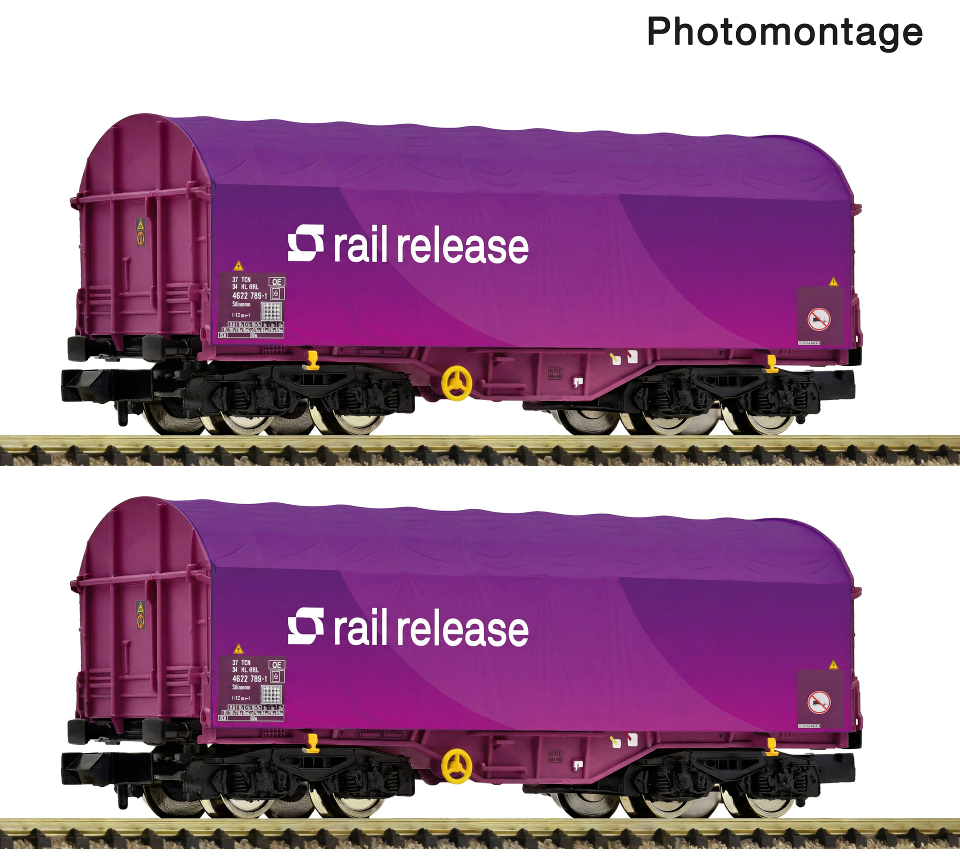 2er Set Schiebeplanenwagen Rail Release
