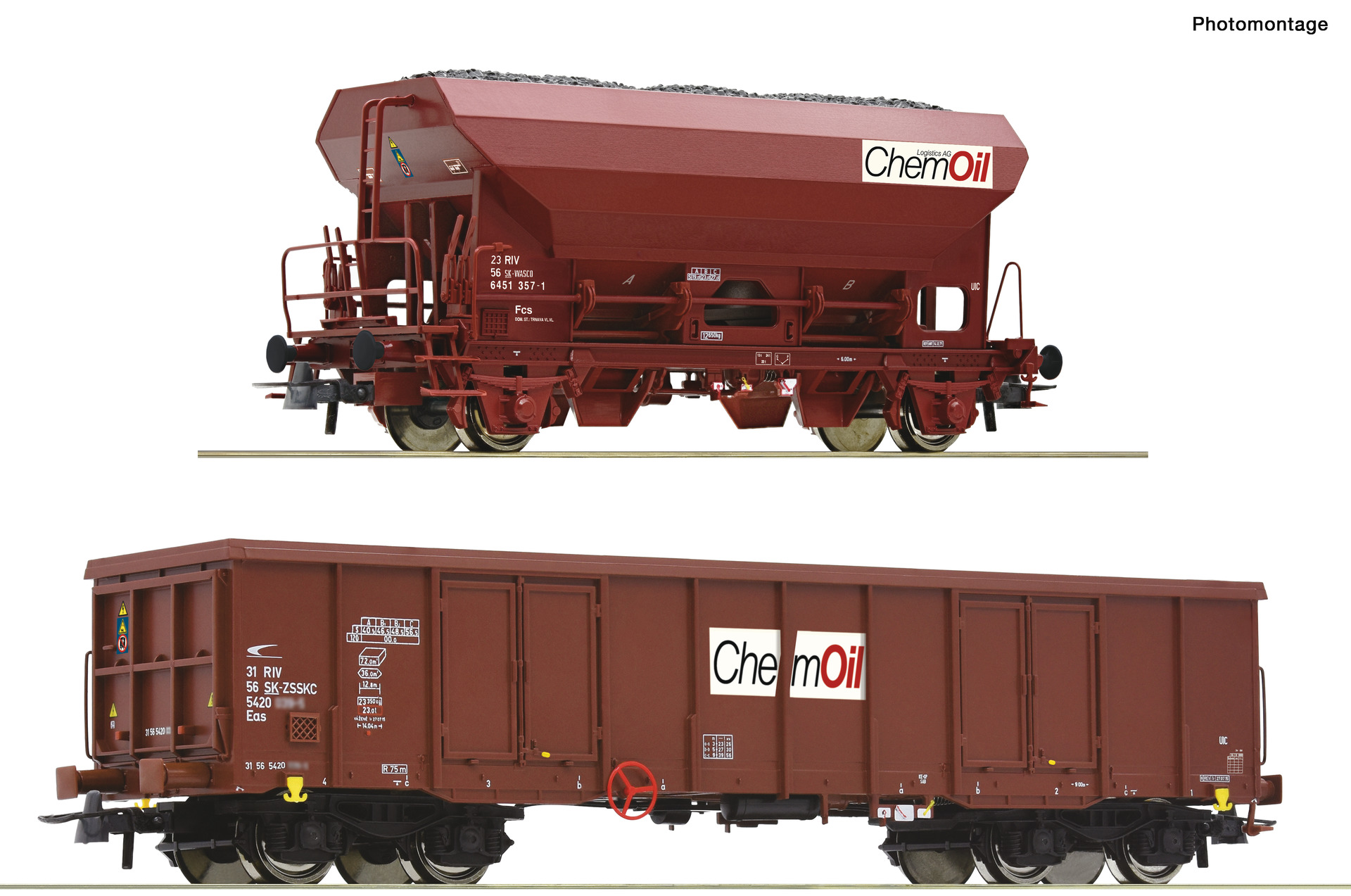 2er Set Güterwagen Chemoil