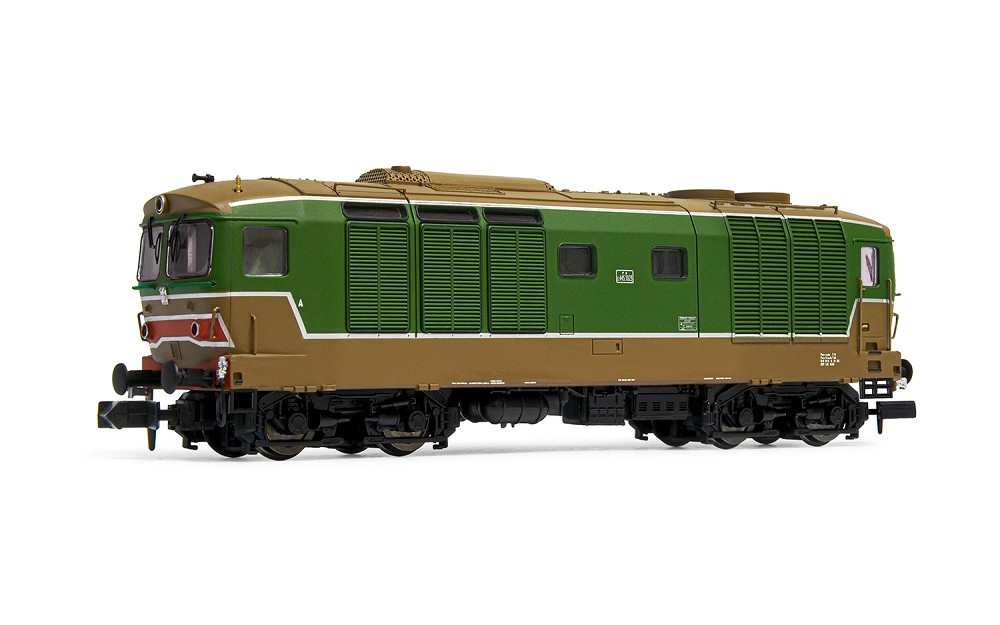 FS, Diesellokomotive D.445 der 1. Bauserie, in grün-brauner