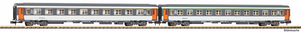 N-2er Set Abteilwg. 1.Kl. + 2.Kl. SNCF IV/V