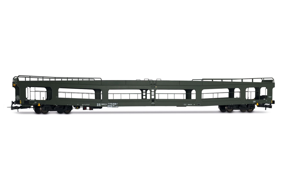 DB AG, Autotransportwagen DDm916, in grüner Farbgebung, Ep.