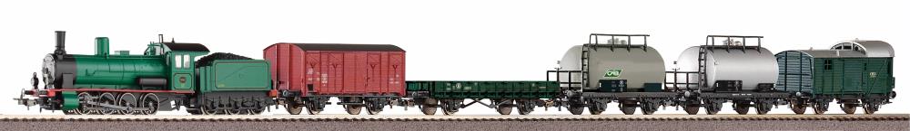 S-Set Dampflok Rh 71 SNCB + 5 Güterwg. SNCB A-Gleis & B III