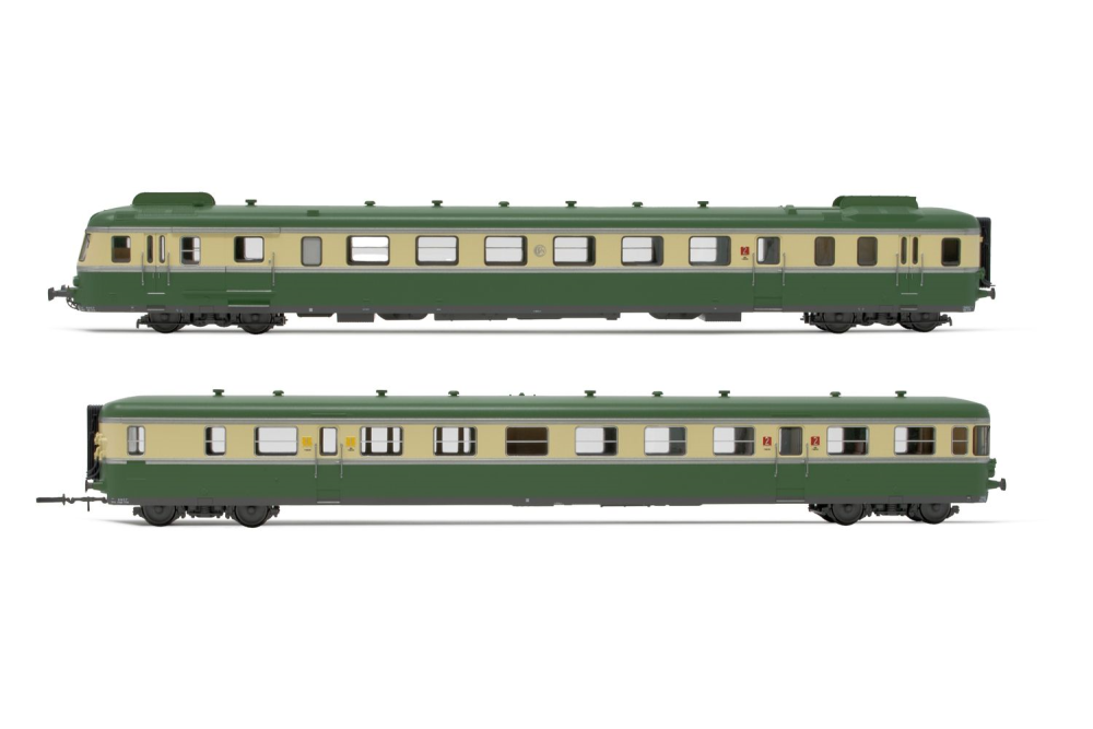 SNCF, 2-tlg. Dieseltriebwagen RGP II X 2719 mit Beiwagen XRA