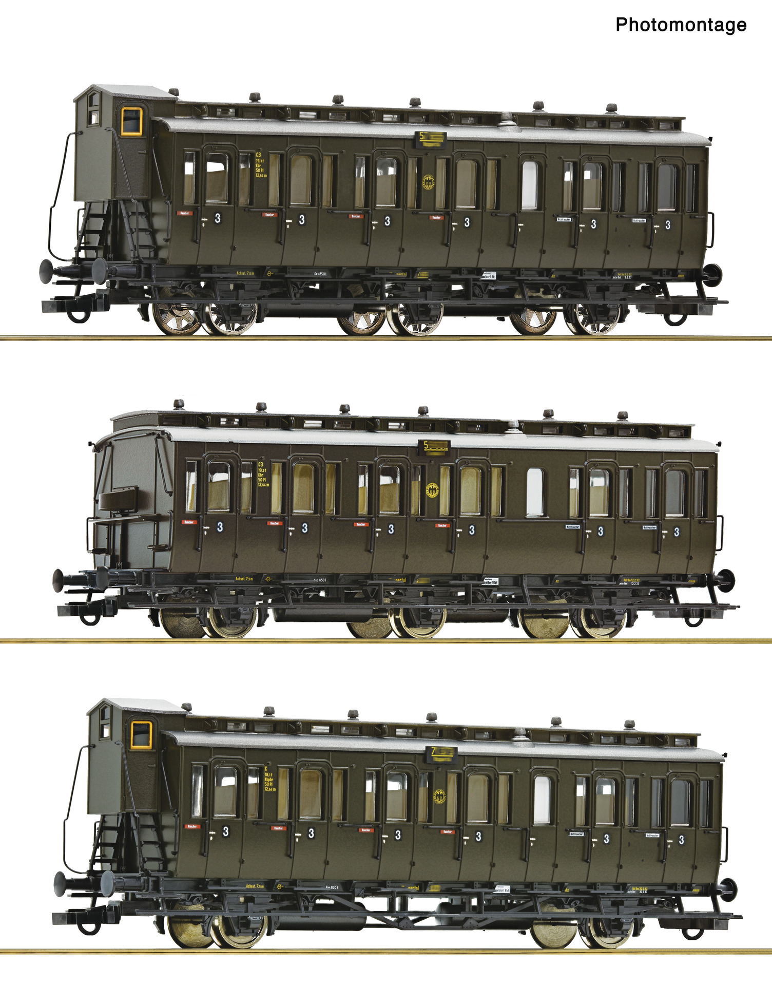 3er Set Abteilwagen DRG
