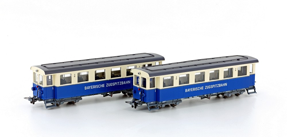Zugspitzbahn 2er Set Personenwagen, Ep.V, H0m / 12mm