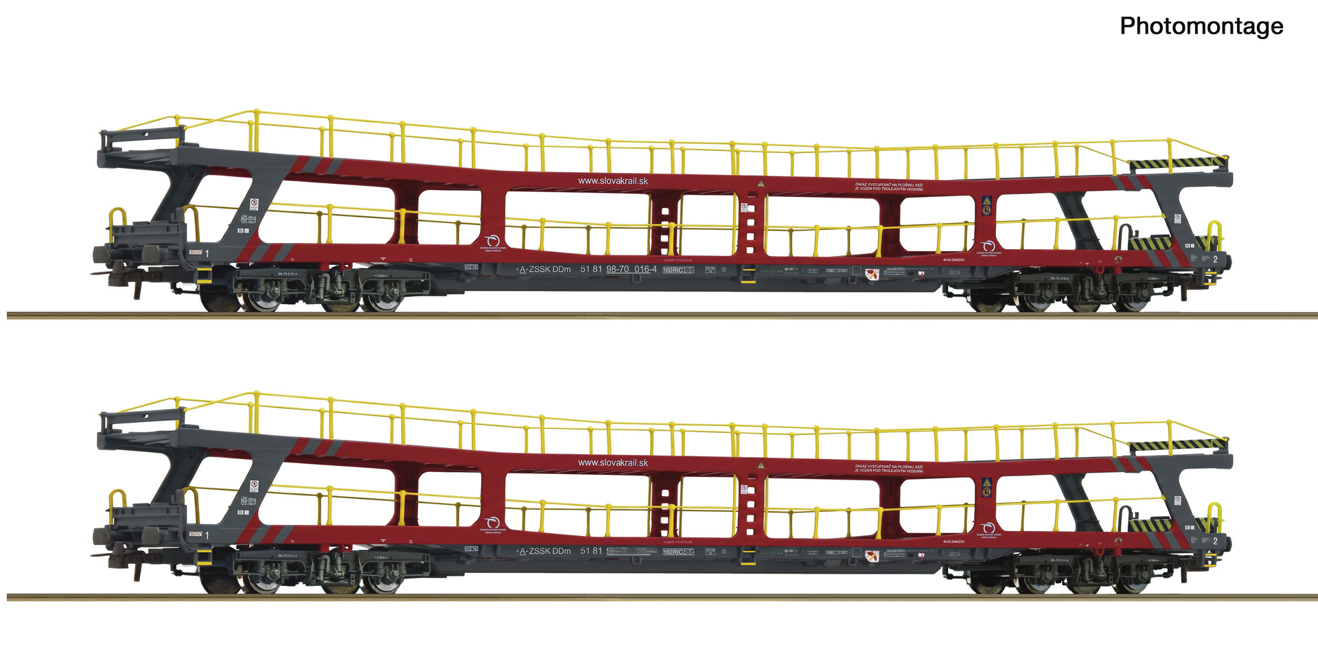 2er Set Autotransportwagen DDm ZSSK
