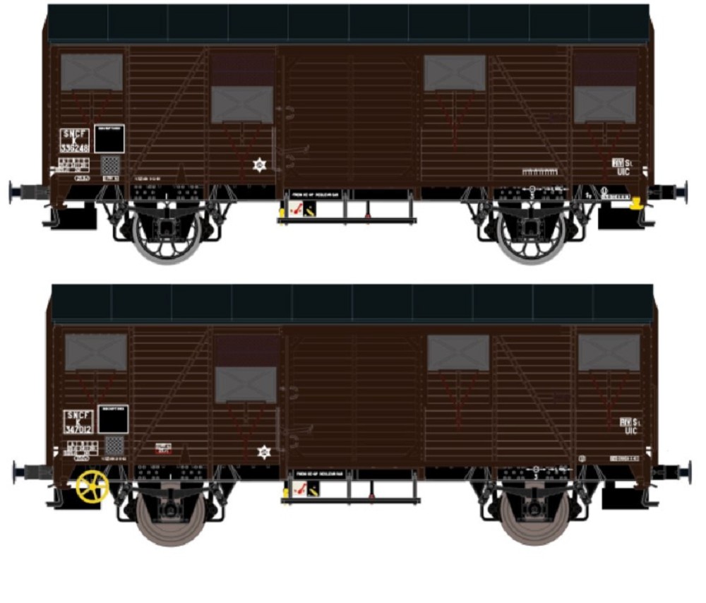 2er-Set SNCF Gs Type K 347042 mit UIC SKF Lager und Diskus R