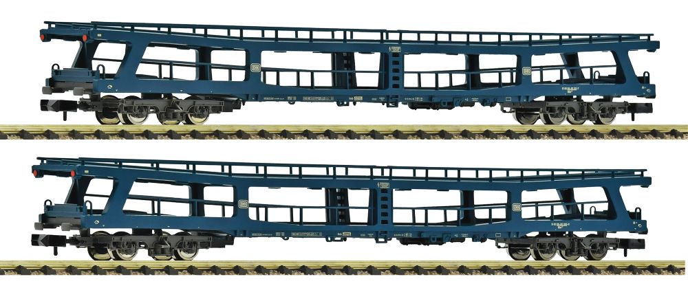 2er Set Autotransportwagen DDm blau DB