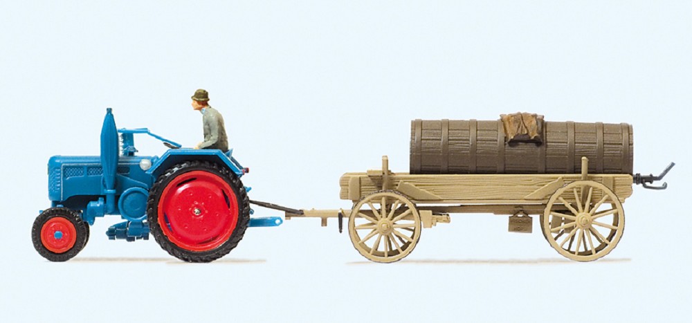 Ackerschlepper Lanz D 2416 mit Jauche- wagen. Fertigmodell