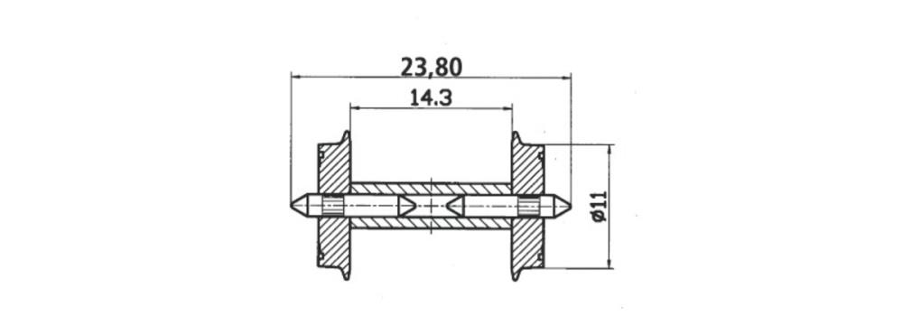 Radsatz 11mm get.Achse   1 Paa