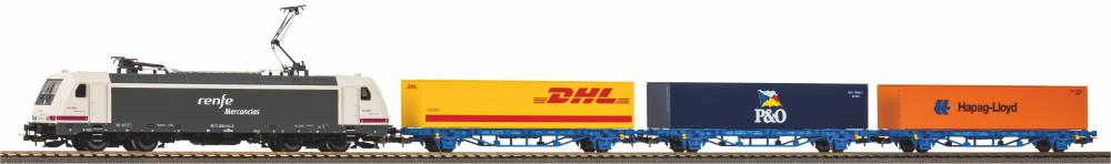 S-Set E-Lok TraXX Renfe + 3 Containertragwg. Renfe A-Gleis &